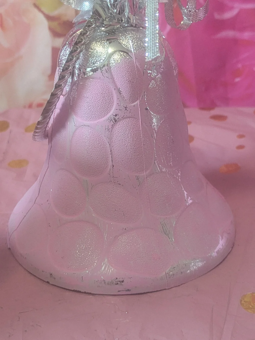 Hand painted Pink Party Bell Centerpiece Hanging Prop- Home Party Supplies